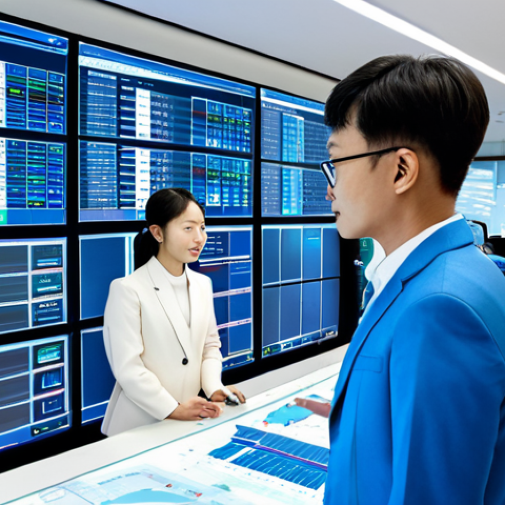 A professional image showcasing the strong partnership between Rwanda and South Korea in digital transformation. A diverse group of male and female professionals, some of Rwandan descent and some of Korean descent, are fully clothed in modern, modest business suits and professional dress. They are gathered in a bright, futuristic tech hub, collaboratively analyzing digital charts and data displayed on large transparent screens, symbolizing technological exchange and innovation in e-governance. The background features sleek architectural elements and subtle digital interfaces. Professional photography, high resolution, soft studio lighting, perfect anatomy, correct proportions, natural pose, well-formed hands, proper finger count, natural body proportions, safe for work, appropriate content, fully clothed, professional, family-friendly.