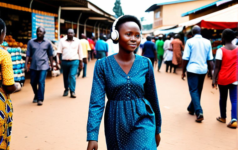 르완다 민속 음악의 사회적 영향 - **Image:** A group of Rwandan musicians, fully clothed in vibrant, traditional Imishanana attire, pl...