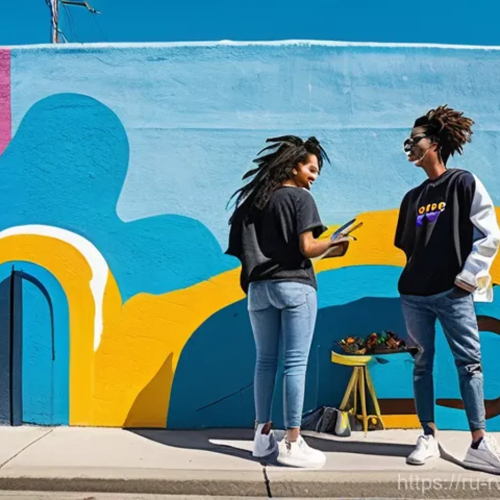 르완다와 프랑스의 관계 - **Prompt:** A diverse group of teenagers and young adults, all dressed in fashionable, casual street...