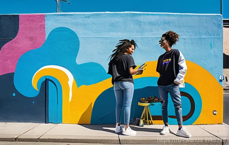 르완다와 프랑스의 관계 - **Prompt:** A diverse group of teenagers and young adults, all dressed in fashionable, casual street...