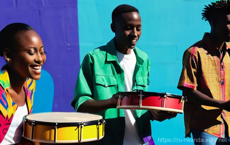 르완다의 민속 음악 트렌드 - **Prompt:** A serene scene of an elderly Rwandan master musician, with wise and gentle eyes, sitting...