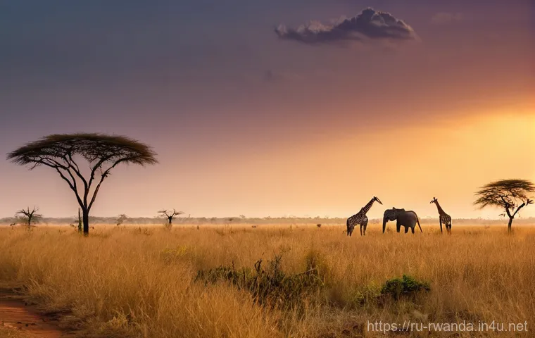 르완다의 주요 관광 프로그램 - **Prompt 2: Enchanting Nyungwe Forest Canopy Walkway at Golden Hour**
    "An expansive, breathtakin...