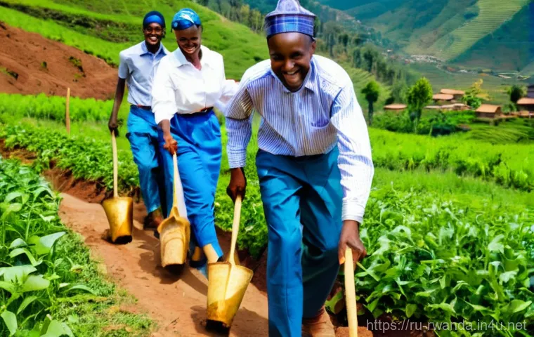 르완다의 종교 축제 - **Prompt:** A heartwarming scene during the Eid al-Fitr celebration in a bustling Rwandan town. Fami...