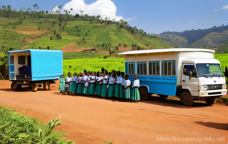 르완다 교육 정책 - **Prompt:** A vibrant and modern classroom in Rwanda, brightly lit with natural light. Diverse Rwand...