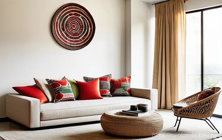 르완다 전통 직물 공방 - A serene, close-up shot of an elderly Rwandan woman with wise, kind eyes, wearing a modest, traditio...