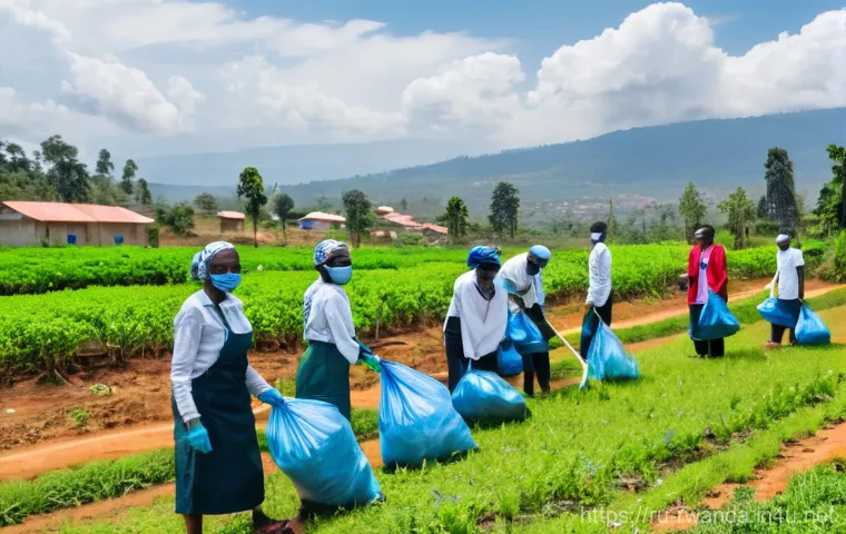 르완다 주요 뉴스 - **A Bustling, Futuristic Kigali Street Scene:**
    An aerial wide shot capturing a vibrant and mode...