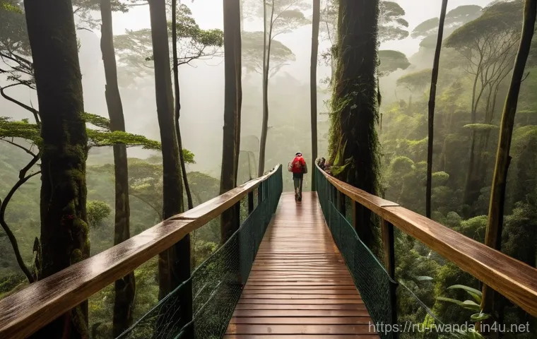 르완다의 주요 산 - **Awe-Inspiring Mountain Gorilla Encounter:**
    A magnificent silverback mountain gorilla is captu...
