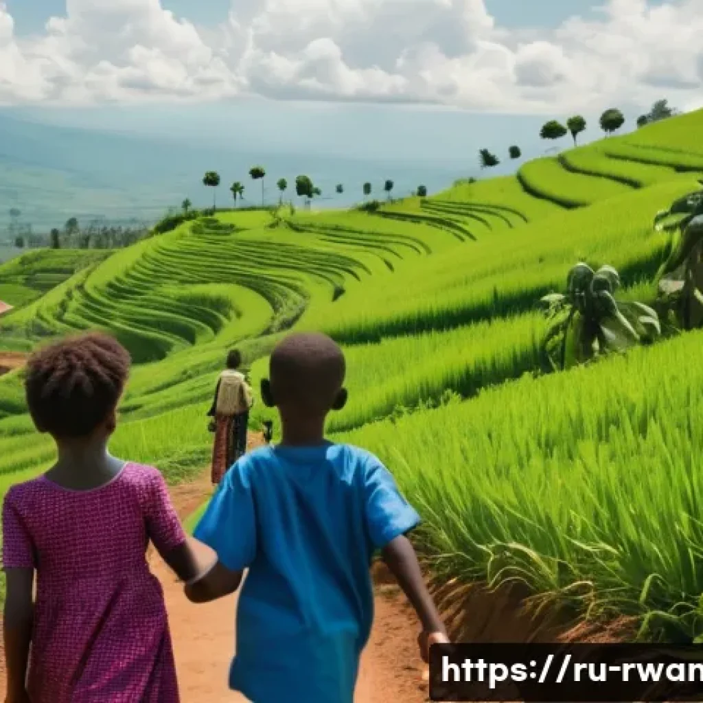 르완다에서의 보건 봉사 - **Prompt:** A wide, cinematic shot capturing the essence of Rwanda's "land of a thousand hills." The...