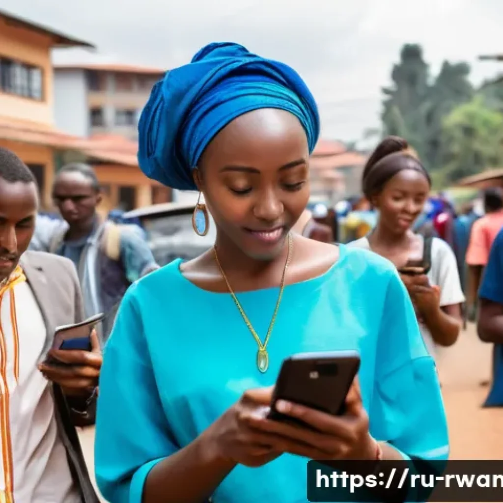 르완다의 주요 언론사 - **Prompt: "A vibrant and optimistic scene in a modern Rwandan urban setting, showcasing diverse indi...