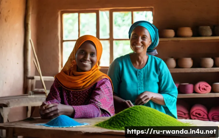Откройте Руанду заново: Невероятные секреты традиционного искусства окрашивания 4 르완다에서의 전통 염색 공예 관련 이미지 2