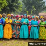 Home 23 르완다에서의 지역 커뮤니티 경험 - A vibrant Rwandan village scene during the Umuhango harvest festival, showing villagers of all ages ...